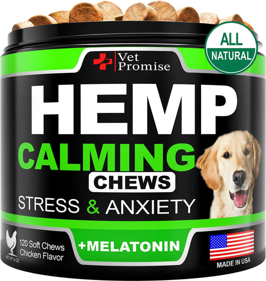 Soothing Hemp Dog Treats for Anxiety - 120 Pack - MANDOTOS