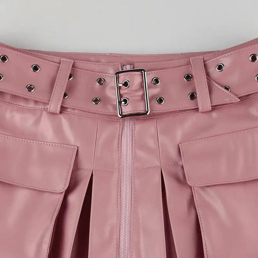 Spice Faux Leather Pleat Mini - MANDOTOS