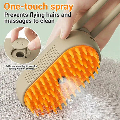 Steamy Pet Grooming Brush - MANDOTOS