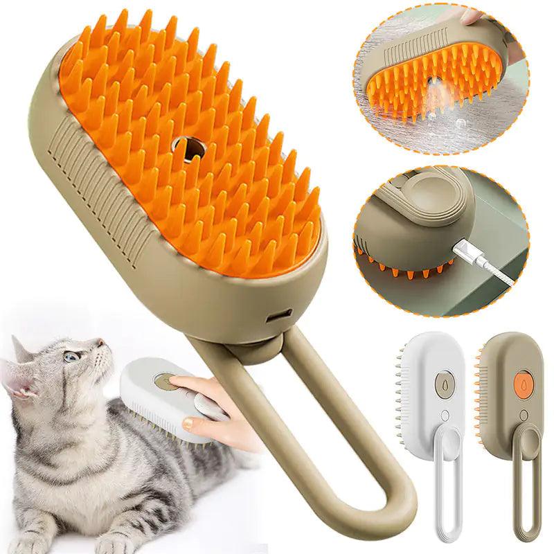 Steamy Pet Grooming Brush - MANDOTOS