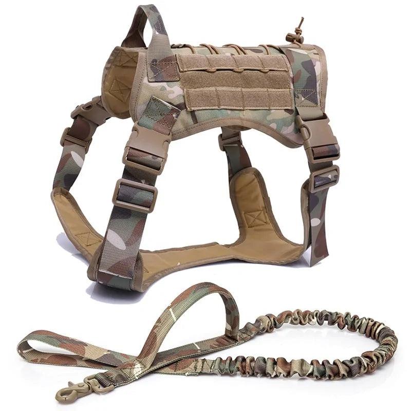 Tactical Control Dog Harness with Leash - MANDOTOS