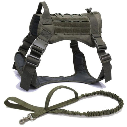 Tactical Control Dog Harness with Leash - MANDOTOS
