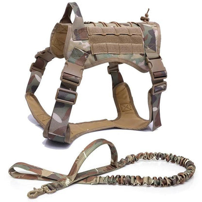 Tactical Control Dog Harness with Leash - MANDOTOS