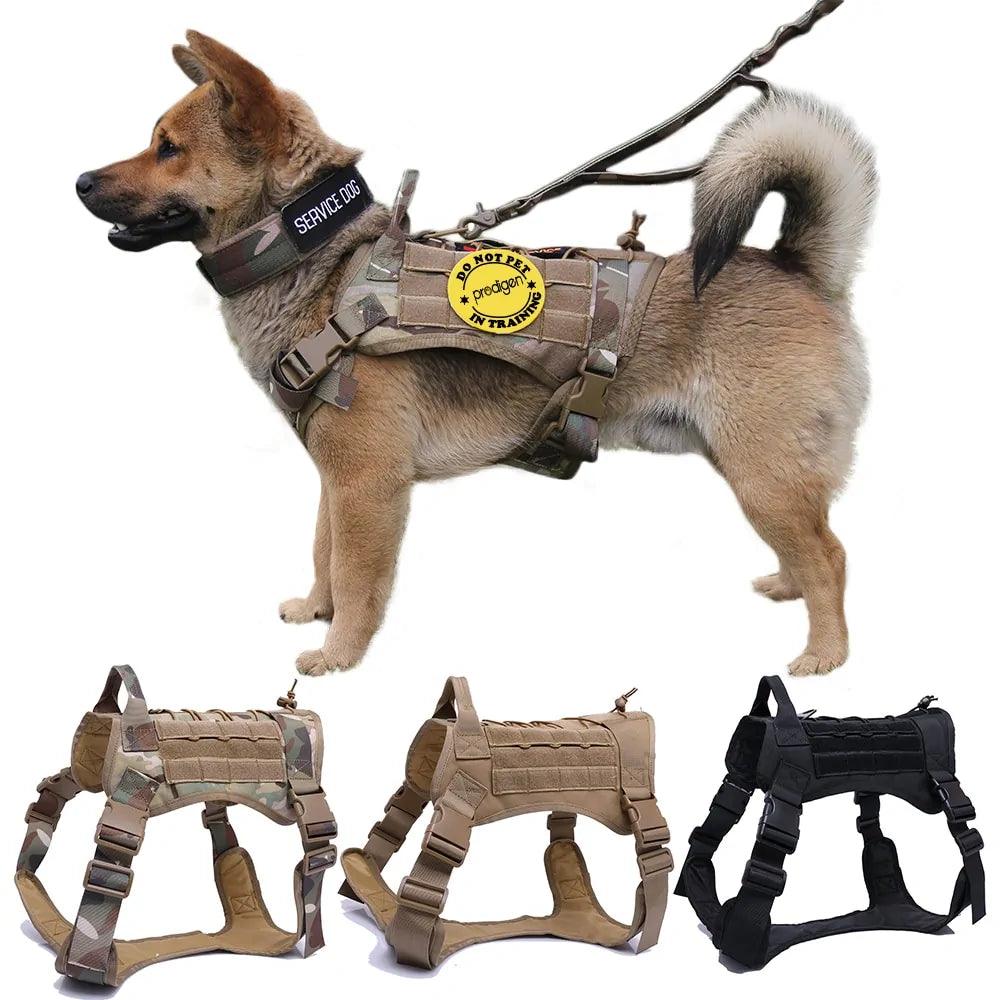 Tactical Control Dog Harness with Leash - MANDOTOS