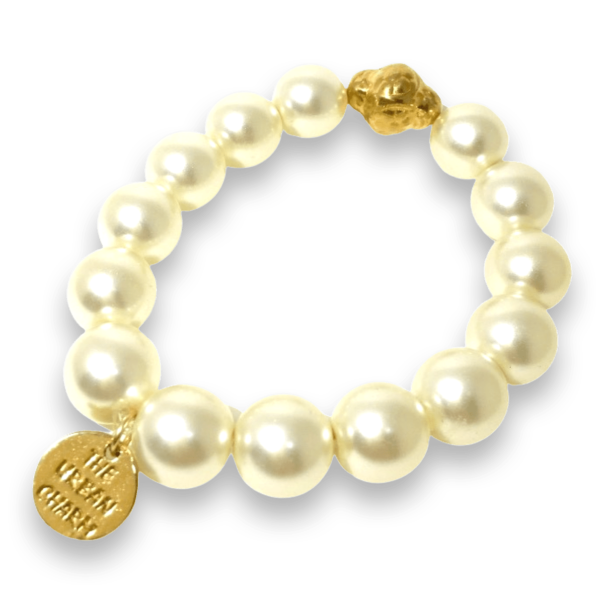 Pearls of Wisdom Mantra Bracelet by The Urban Charm featuring elegant pearl beads and inspirational engraved mantra.