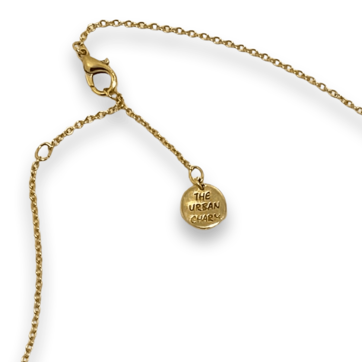 Chakra balance necklace by The Urban Charm with natural gemstones and a decorative charm, designed for spiritual harmony.