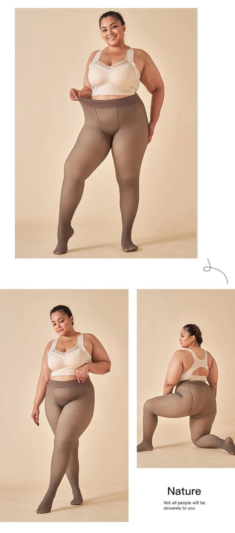 Winter Velvet Fleece Thermal Tights - High Waist Slim PantyhoseMANDOTOS