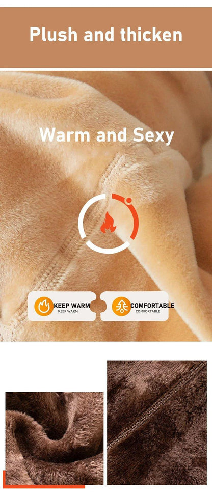 Winter Velvet Fleece Thermal Tights - High Waist Slim PantyhoseMANDOTOS