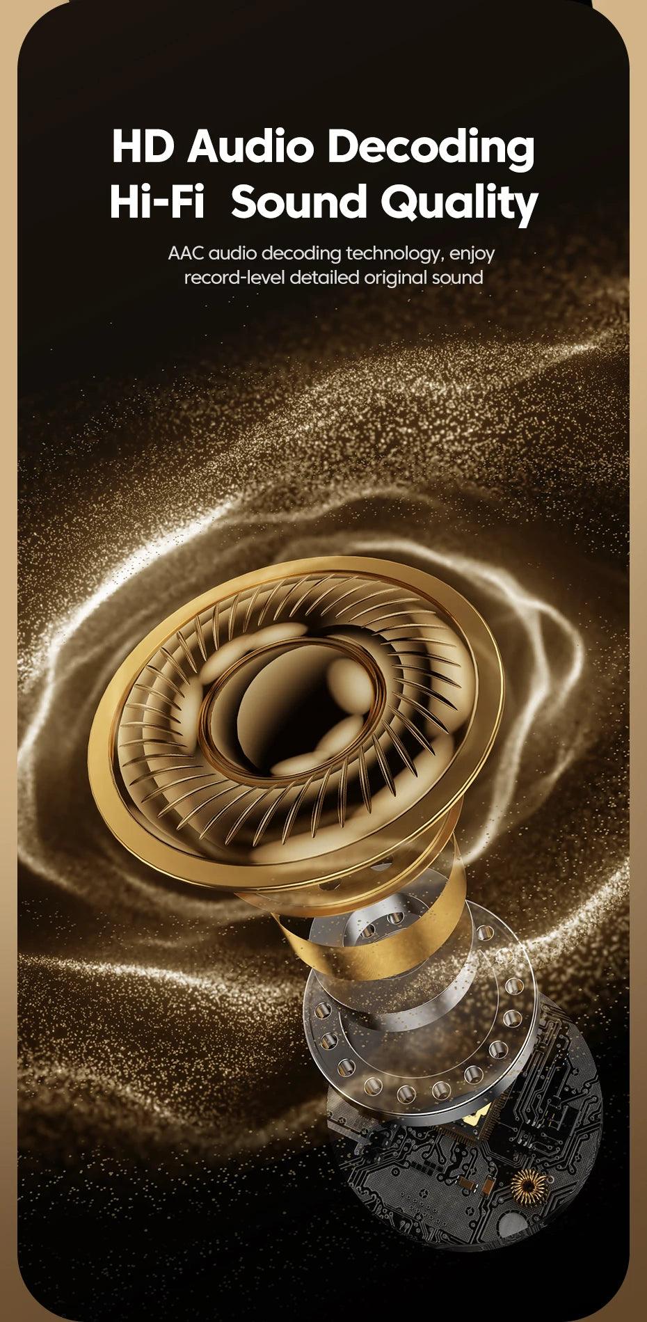 Toocki ANC Bluetooth Earphone 5.4 Dual Noise Cancellation Waterproof Wireless Headphone 3D Stereo In-ear ENC Earbuds With Mic - MANDOTOS