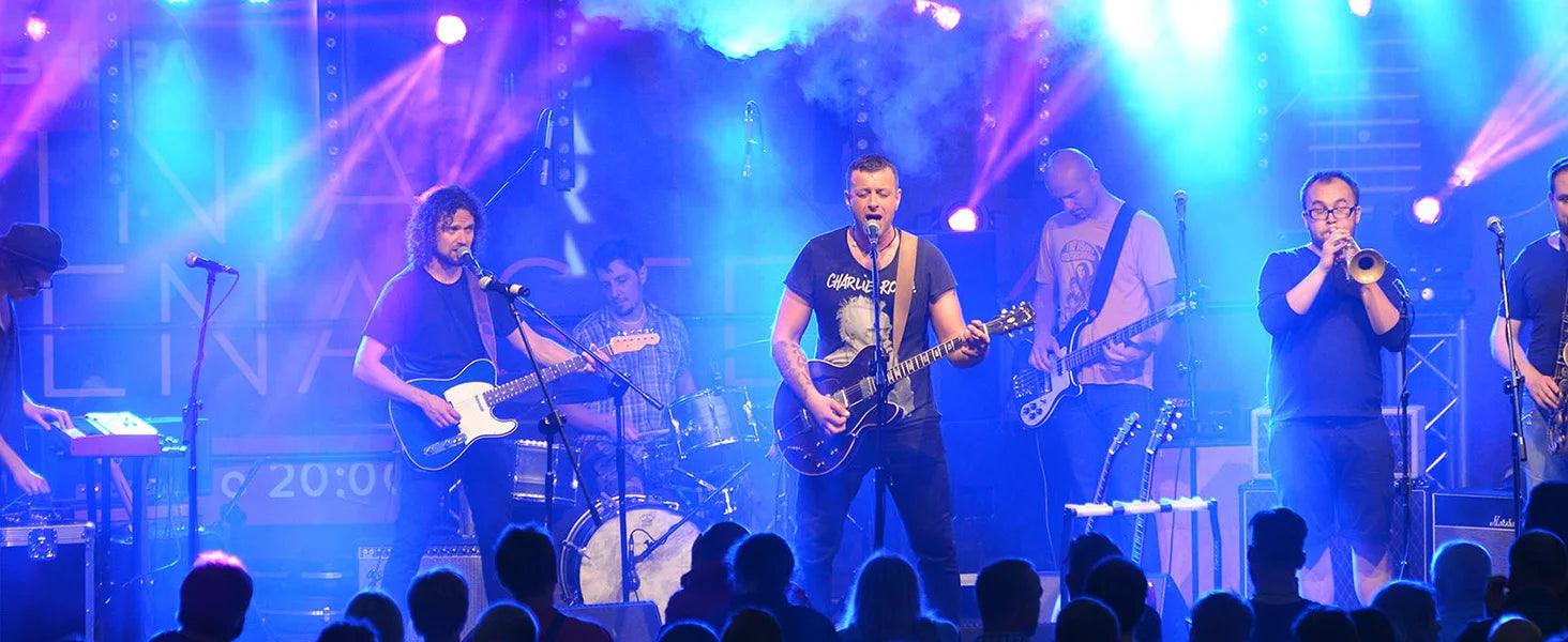 U'King 4PCS 80W Par Light 4in1 RGBW 14 LED Stage Effect Light DMX512 Remote Control Flat Light for KTV DJ Disco Bar Stage Light - MANDOTOS