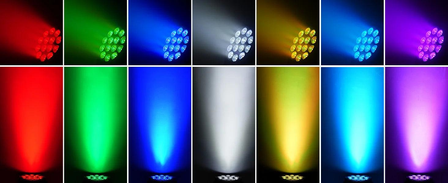 U'King 4PCS 80W Par Light 4in1 RGBW 14 LED Stage Effect Light DMX512 Remote Control Flat Light for KTV DJ Disco Bar Stage Light - MANDOTOS