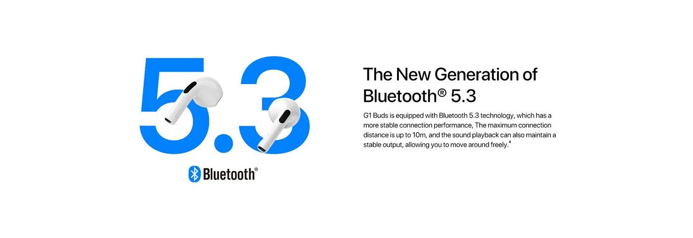 UMIDIGI G1 Buds TWS Wireless Earphones Bluetooth 5.3 ENC Sport Noise Reduction 380mAh Headsets With Microphone - MANDOTOS