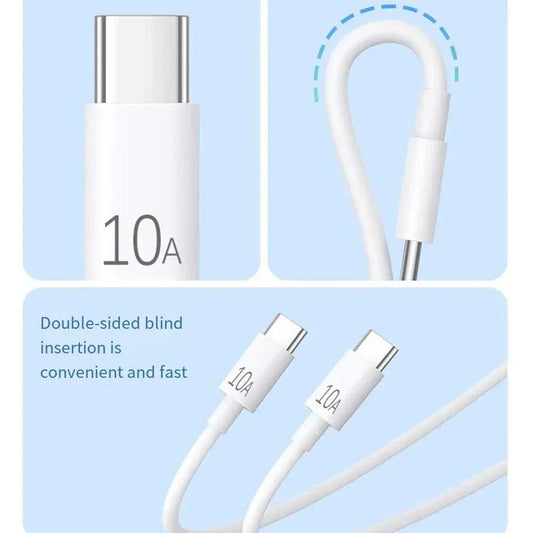 Universal 120W 10A Fast Charger PD Dual USB C To Type C Quick Charging Cable High-speed Data Transfer Wire Cord For Samsung Mi - MANDOTOS