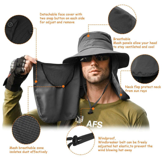 UV Defense Wide Brim Hat for Outdoor Adventures - MANDOTOS