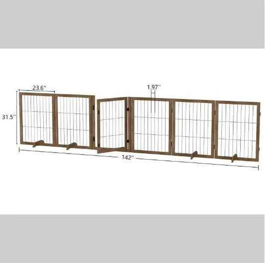 WideSpan 144" Pet Gate with Door - MANDOTOS