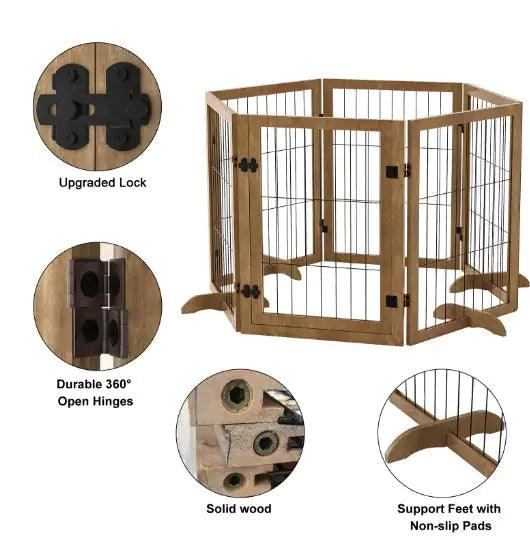 WideSpan 144" Pet Gate with Door - MANDOTOS