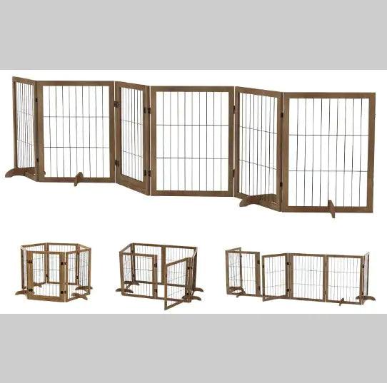 WideSpan 144" Pet Gate with Door - MANDOTOS