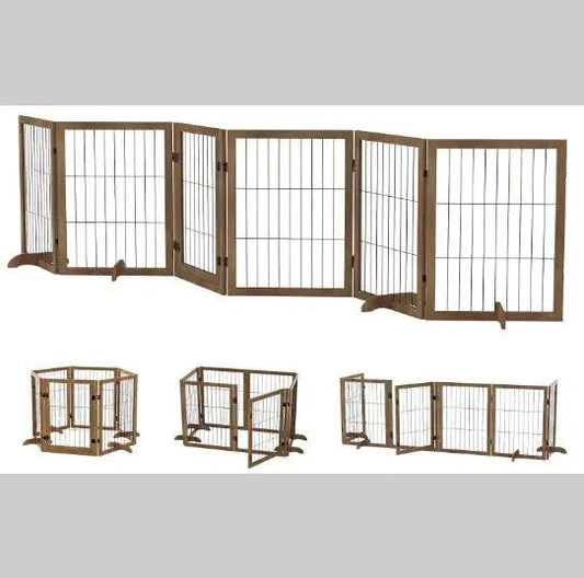 WideSpan 144" Pet Gate with Door - MANDOTOS
