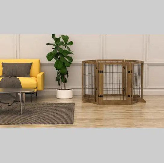 WideSpan 144" Pet Gate with Door - MANDOTOS