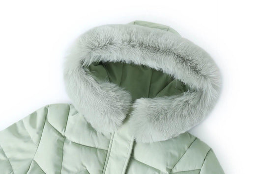 Winter Long Coat with Thickened Fur Collar - MANDOTOS