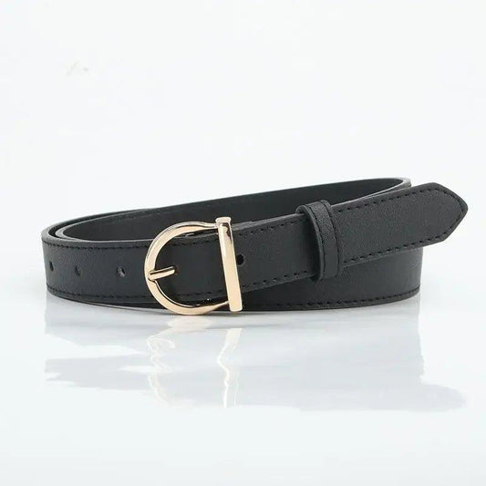 Women's Belt Fashion Pin Buckle Thin Belt Genuine Luxury Soft Belt Women With Cargo Pants Jeans Windproof Belt Pu Leather Belt - MANDOTOS