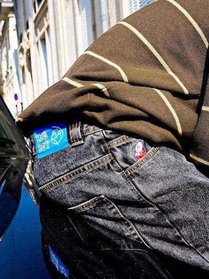 Y2K Big boy Jeans for Men Streetwear Baggy Jeans Embroidery Denim Leisure Simple Dime Pants Women Jeans Mujer Hot traf jean - MANDOTOS